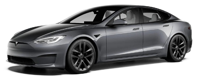 Nya Tesla Model S med fina däck & fälgar